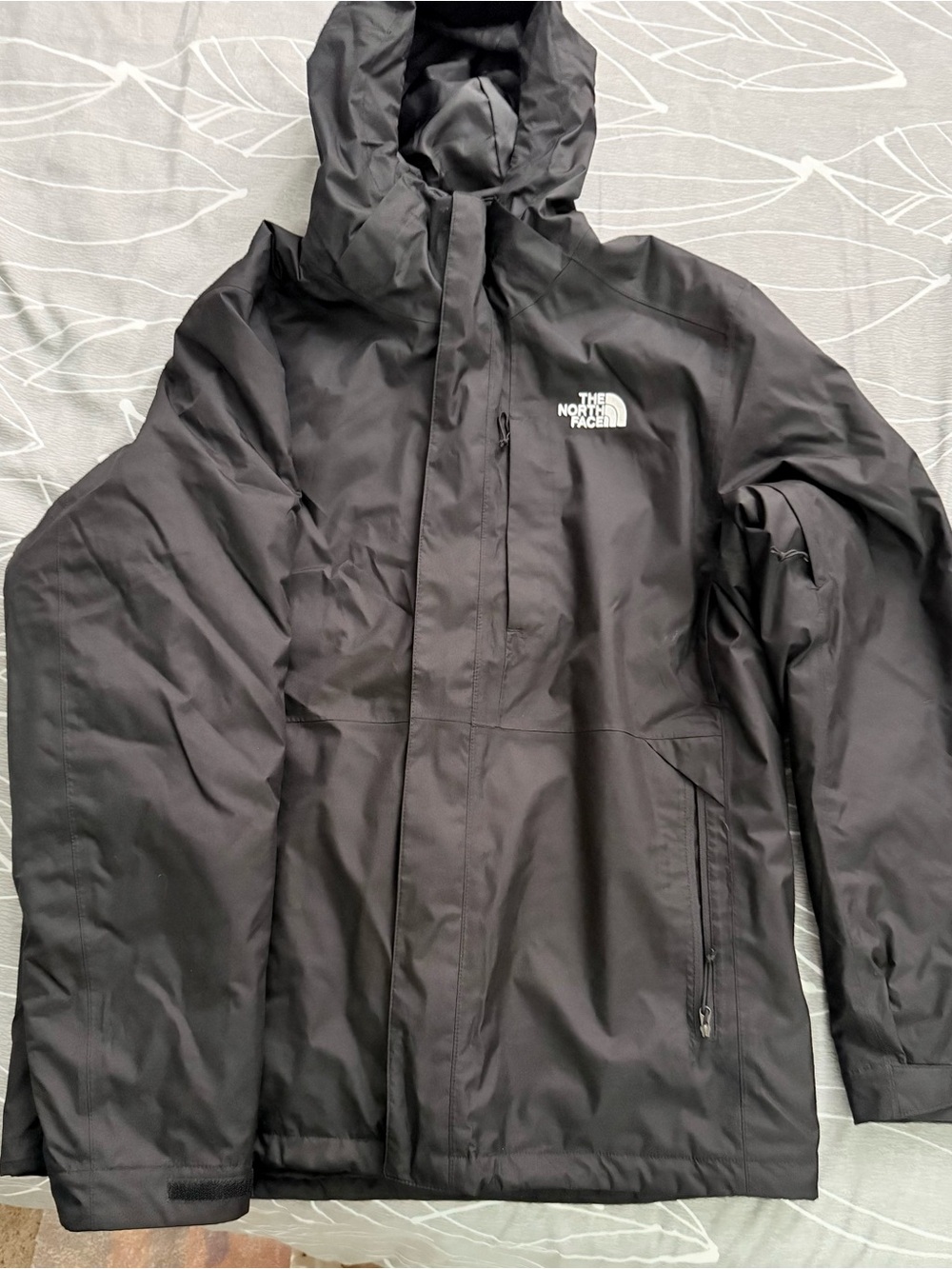 The North Face Black Hooded Rain Coat